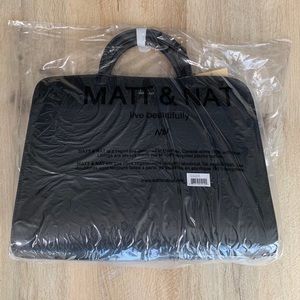 Matt & Nat: Tia Satchel- Black Shiny Nickel